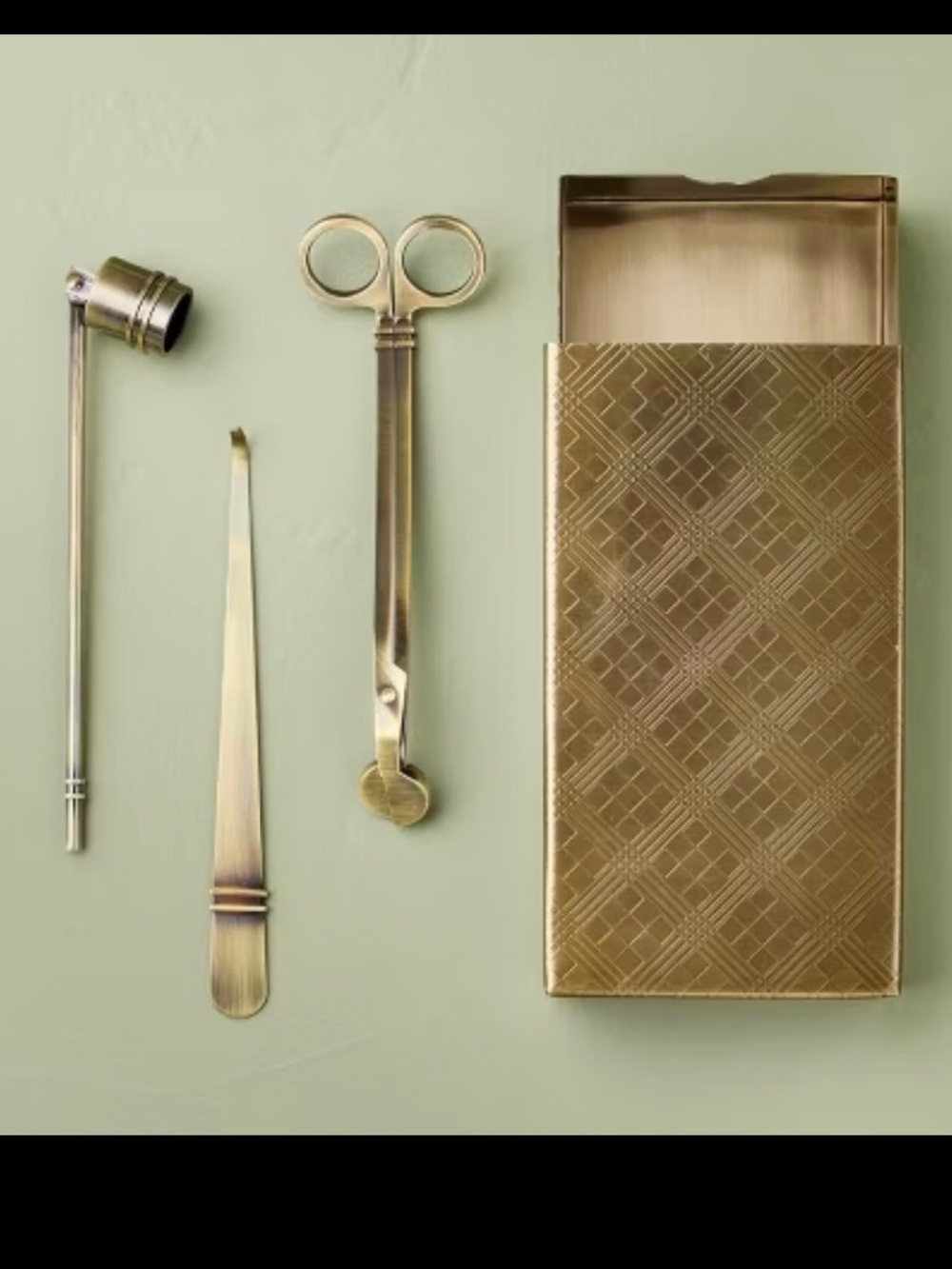 4pc Candle Tool Accessories in Brass Finish Box - Hearth & Hand™ with Magnolia